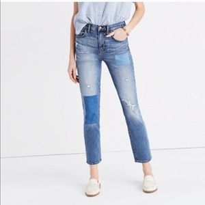 Madewell Cruiser Crop Straight Patch Work Edition